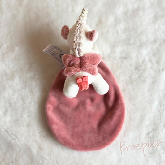 Doudou licorne PRÉNATAL | Rose poudré conte de fées