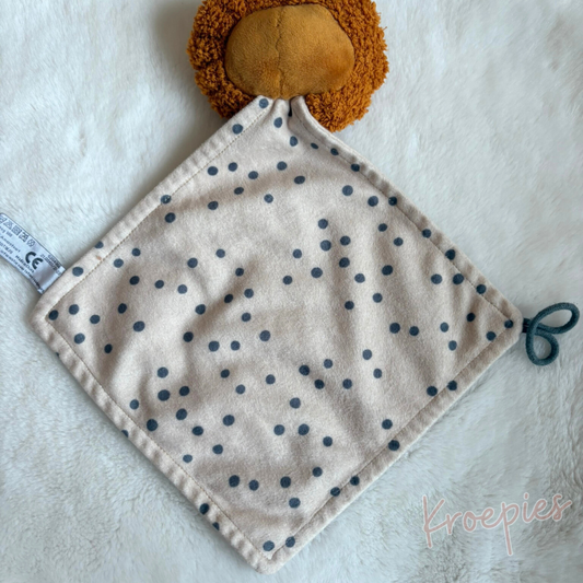 Prenatal knuffeldoekje leeuw in beige