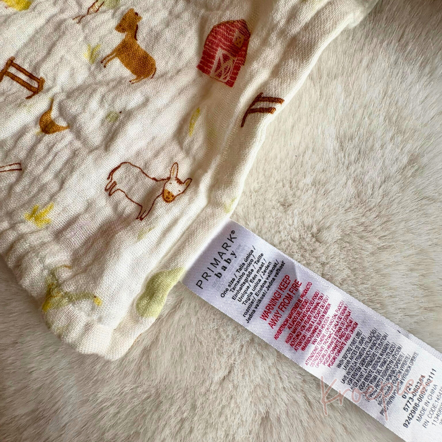 PRIMARK knuffeldoekje schaap beige | Boerderijdieren