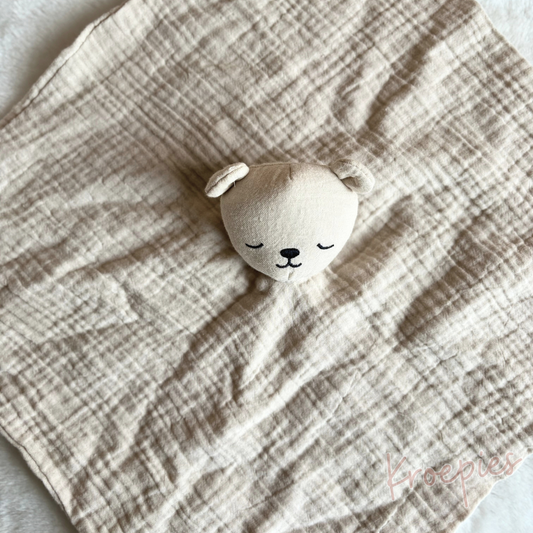 H&M knuffeldoekje beer beige | Hydrofiel