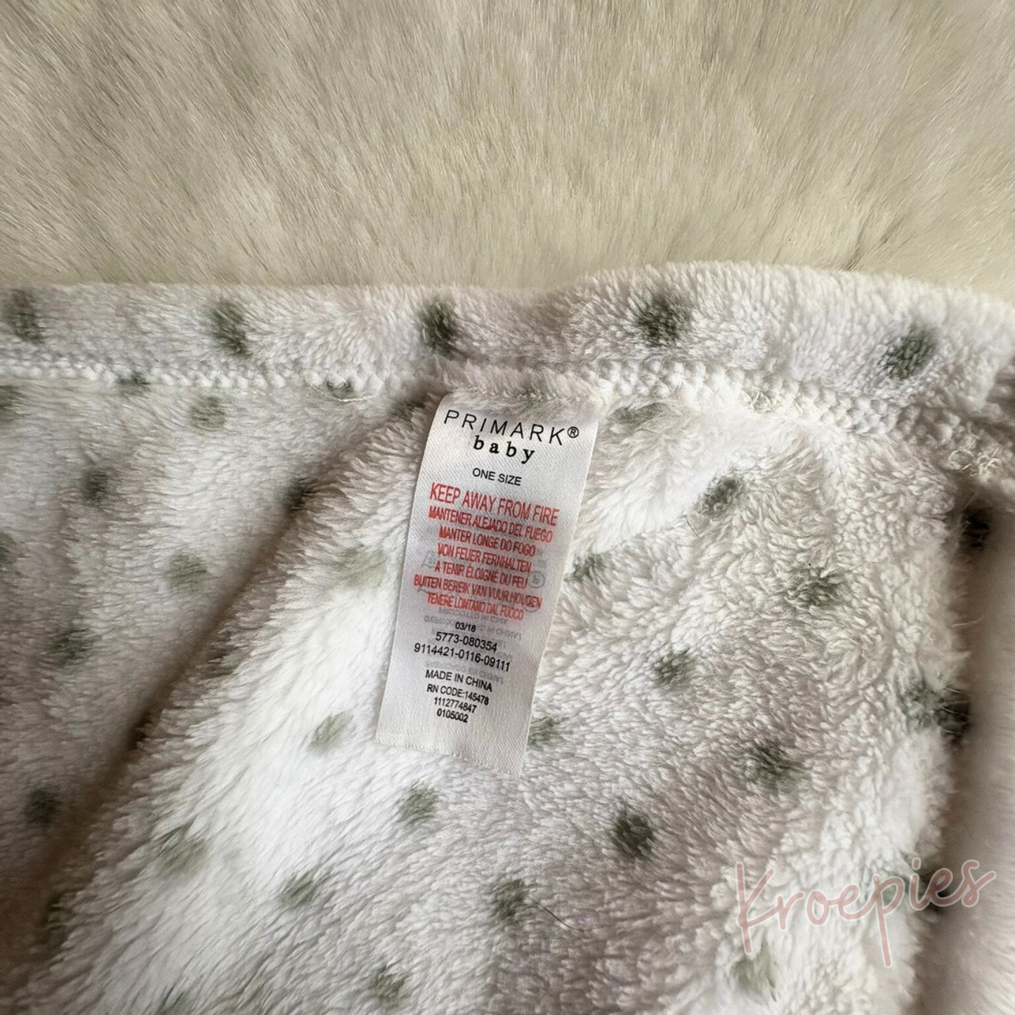 PRIMARK knuffeldoekje giraf | Grijze stippen