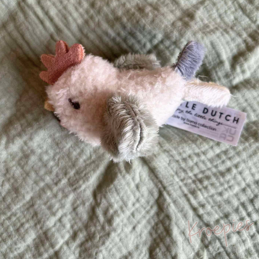 Little Dutch kip knuffeldoekje groen hydrofiel | Little Farm