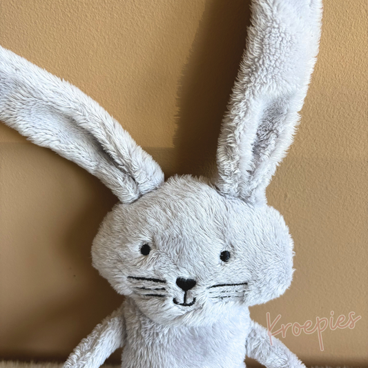 HEMA knuffel konijn lichtgrijs | 40 cm