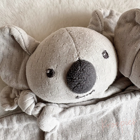 2x Dreambee knuffeldoekjes koala grijs