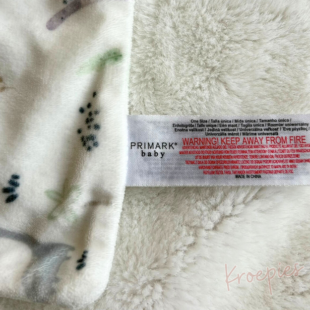 PRIMARK knuffeldoekje dino groen