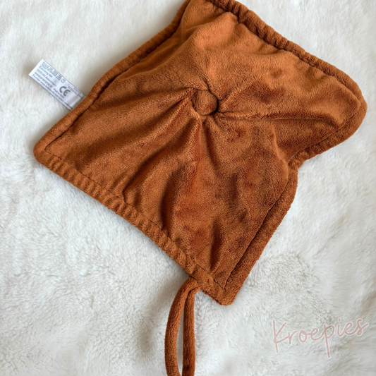 Prenatal knuffeldoekje aap in bruin