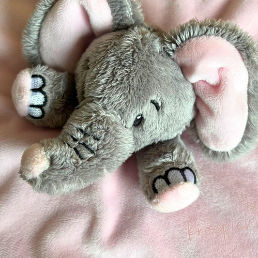 My Teddy pacifier cloth cuddle cloth elephant | Pink