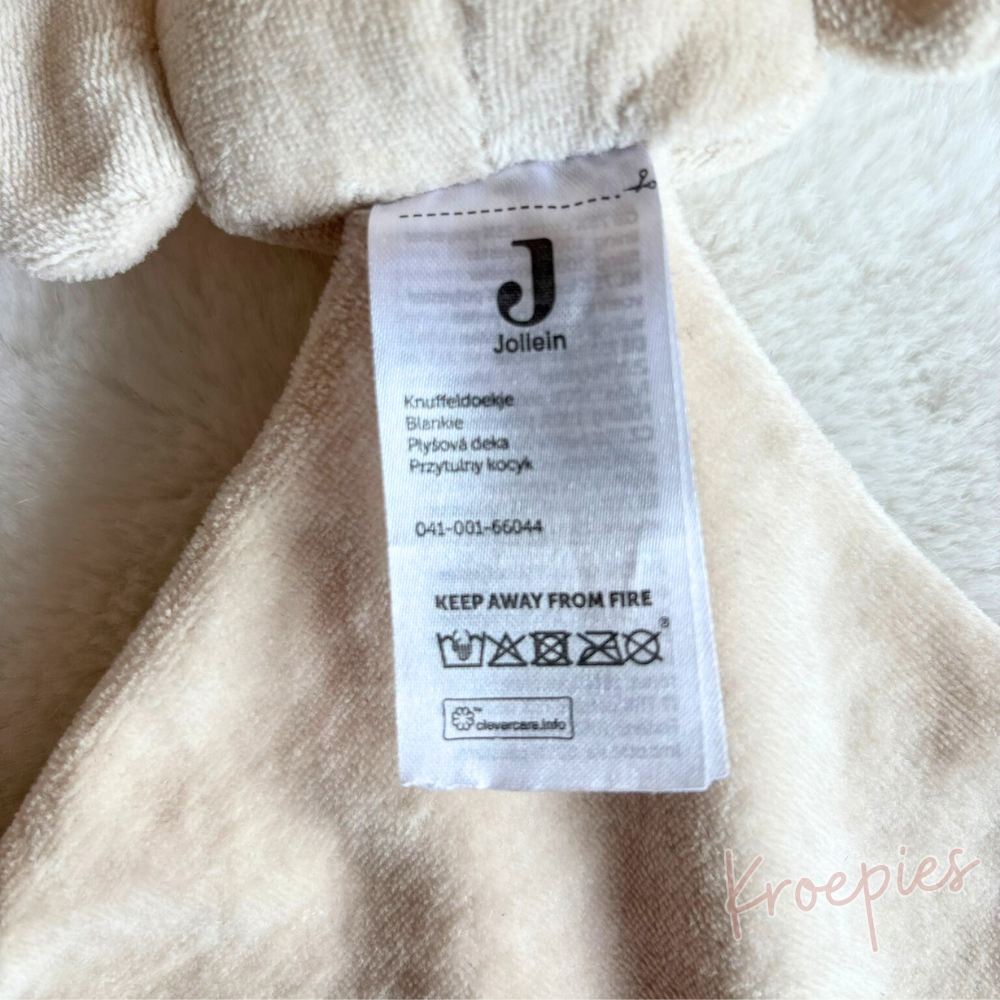 JOLLEIN knuffeldoekje speendoekje olifant | Nougat