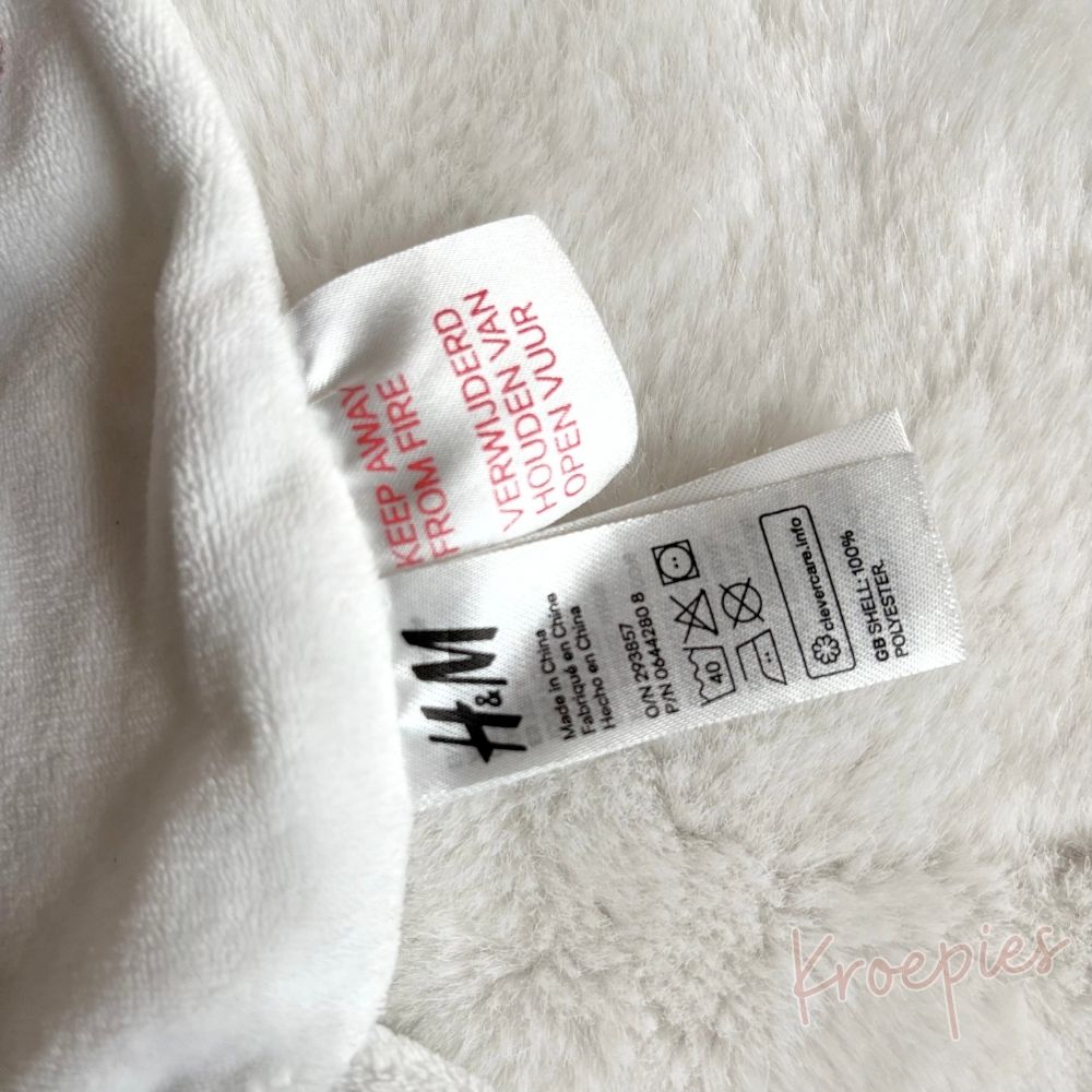 H&M knuffeldoekje beer blauw strikje | Gestreept