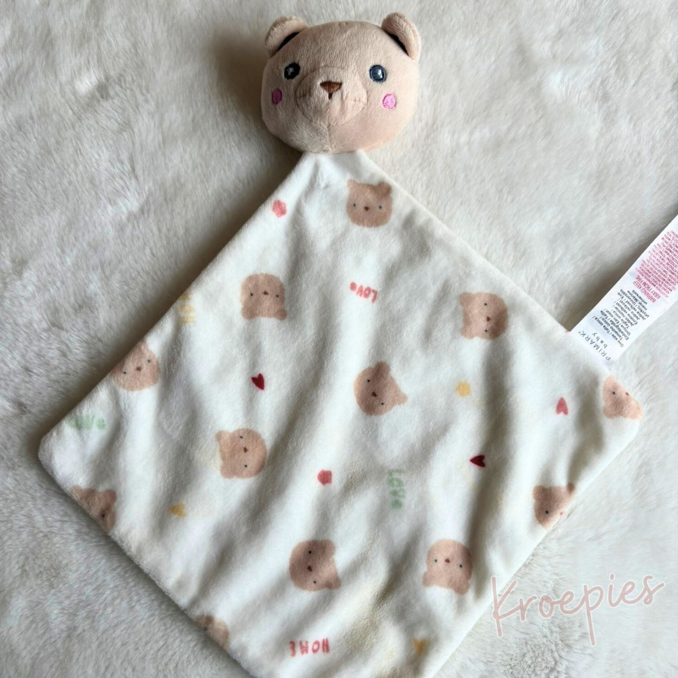 PRIMARK knuffeldoekje beer bruin | Love