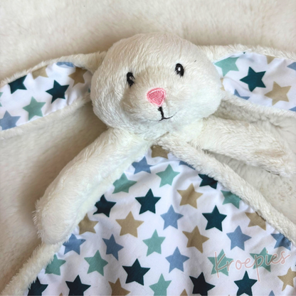 Little Dutch knuffeldoekje konijn mintgroen | Sterren patroon