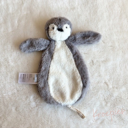 JOLLEIN knuffeldoekje speendoekje pinguïn | Storm Grey