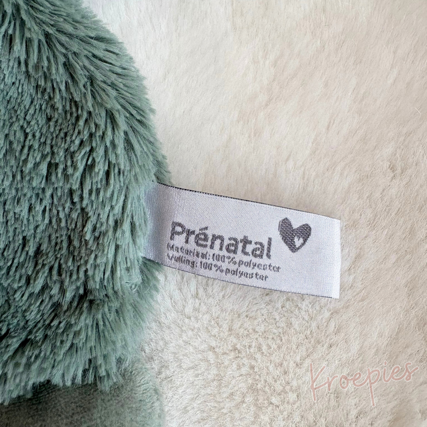 PRENATAL knuffeldoekje schaap groen
