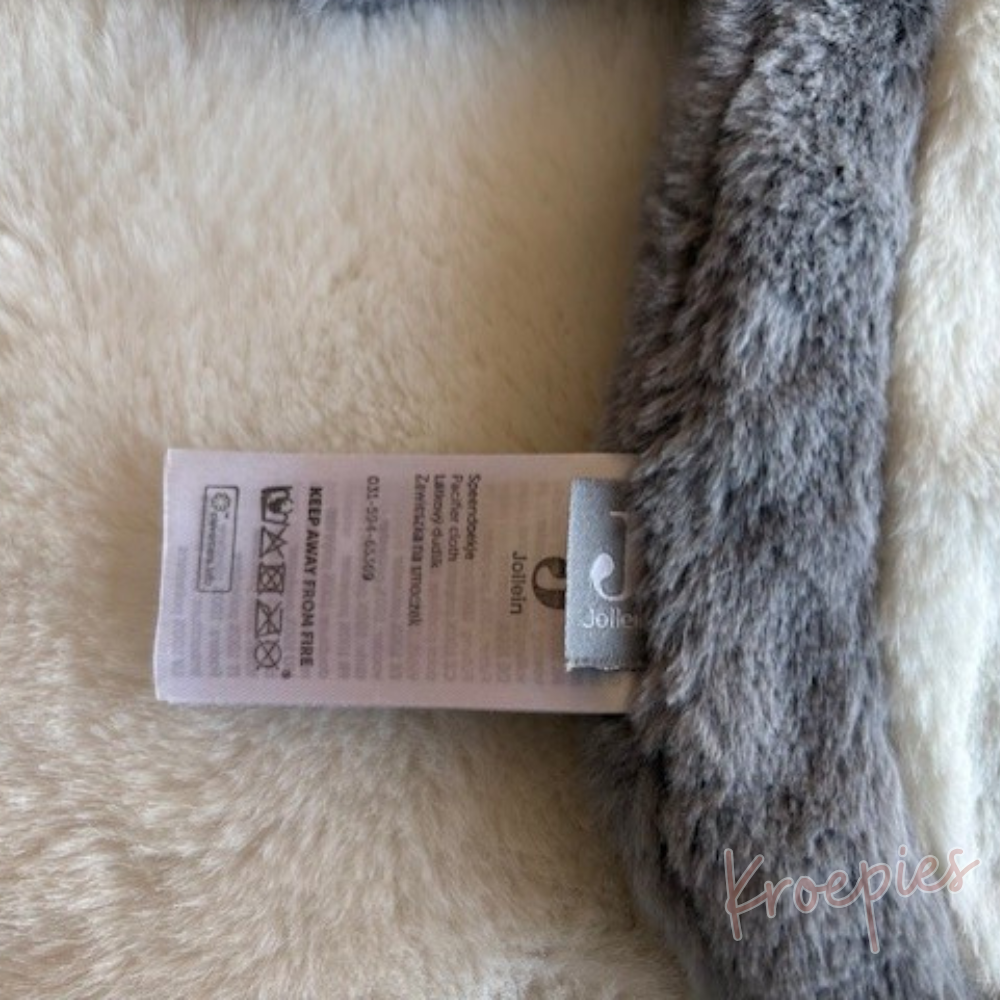 JOLLEIN knuffeldoekje speendoekje pinguïn | Storm Grey