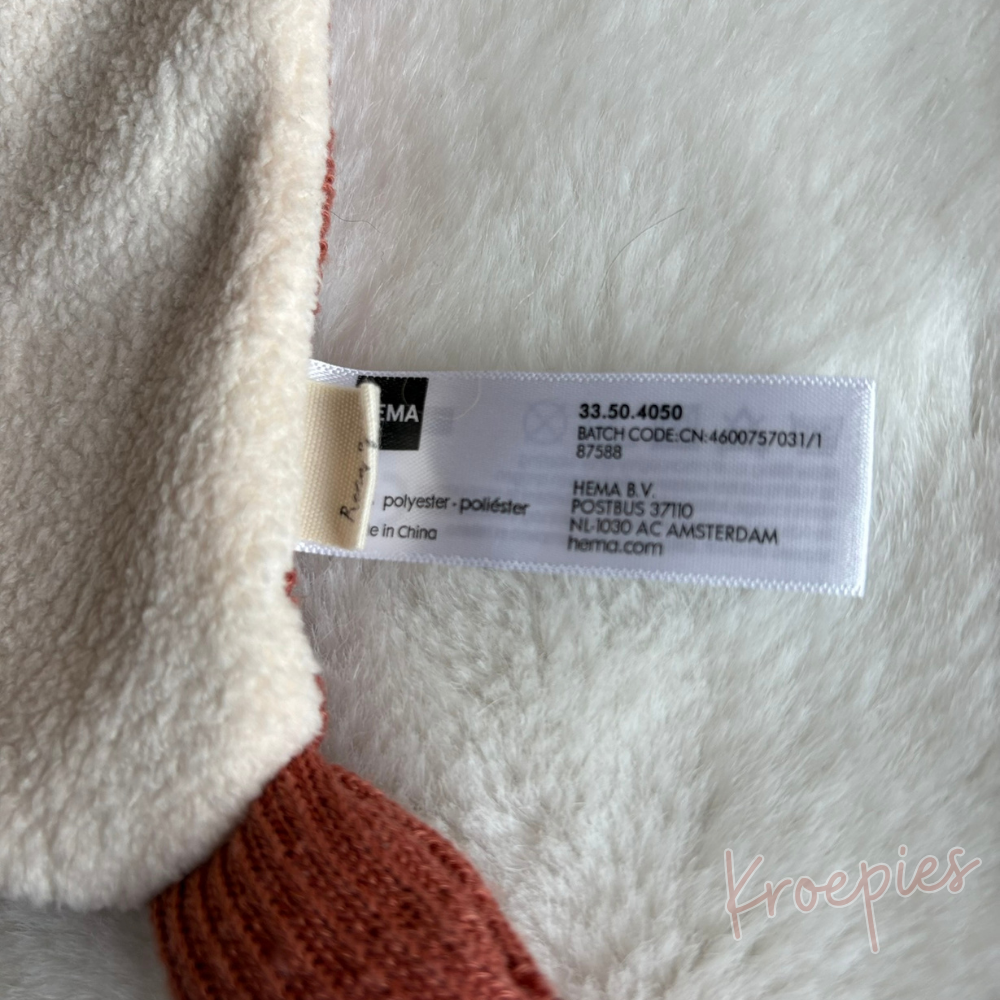 HEMA fox cuddle cloth ribbed