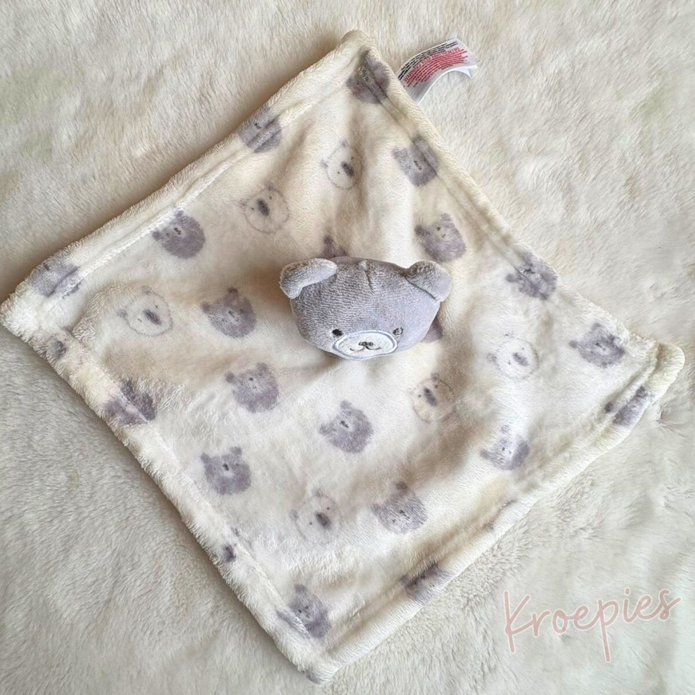 PRIMARK knuffeldoekje beer grijs