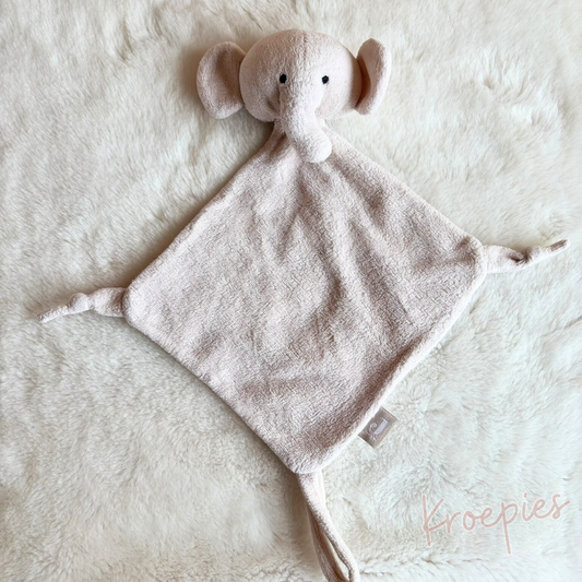 JOLLEIN knuffeldoekje speendoekje olifant | Gebroken wit