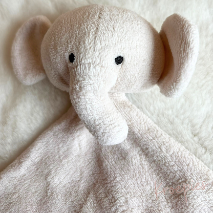 JOLLEIN knuffeldoekje speendoekje olifant | Gebroken wit