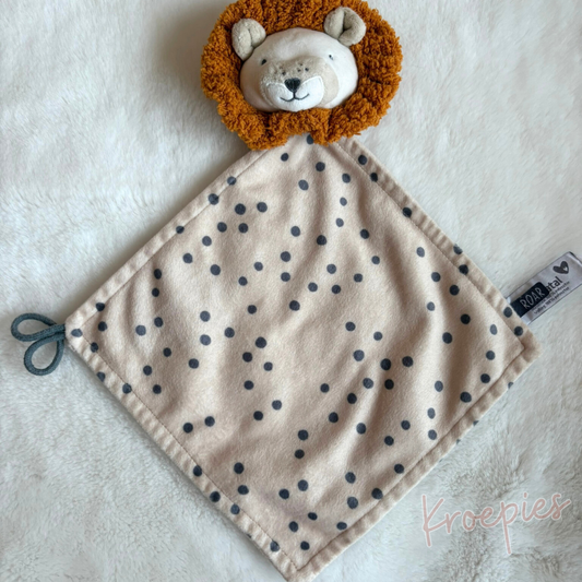 Prenatal knuffeldoekje leeuw in beige