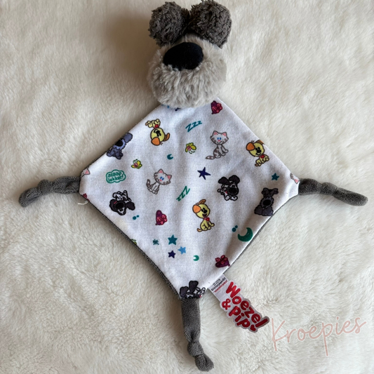 BON TON TOYS knuffeldoekje hond in blauw