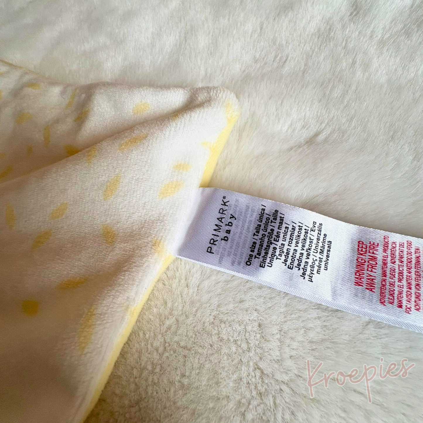 PRIMARK knuffeldoekje eend geel