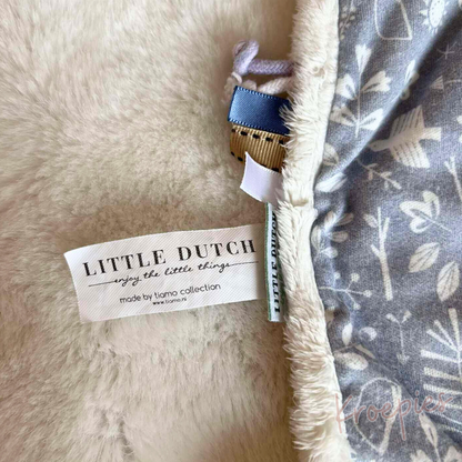 Little Dutch knuffeldoekje konijn blauw | Bosdieren patroon