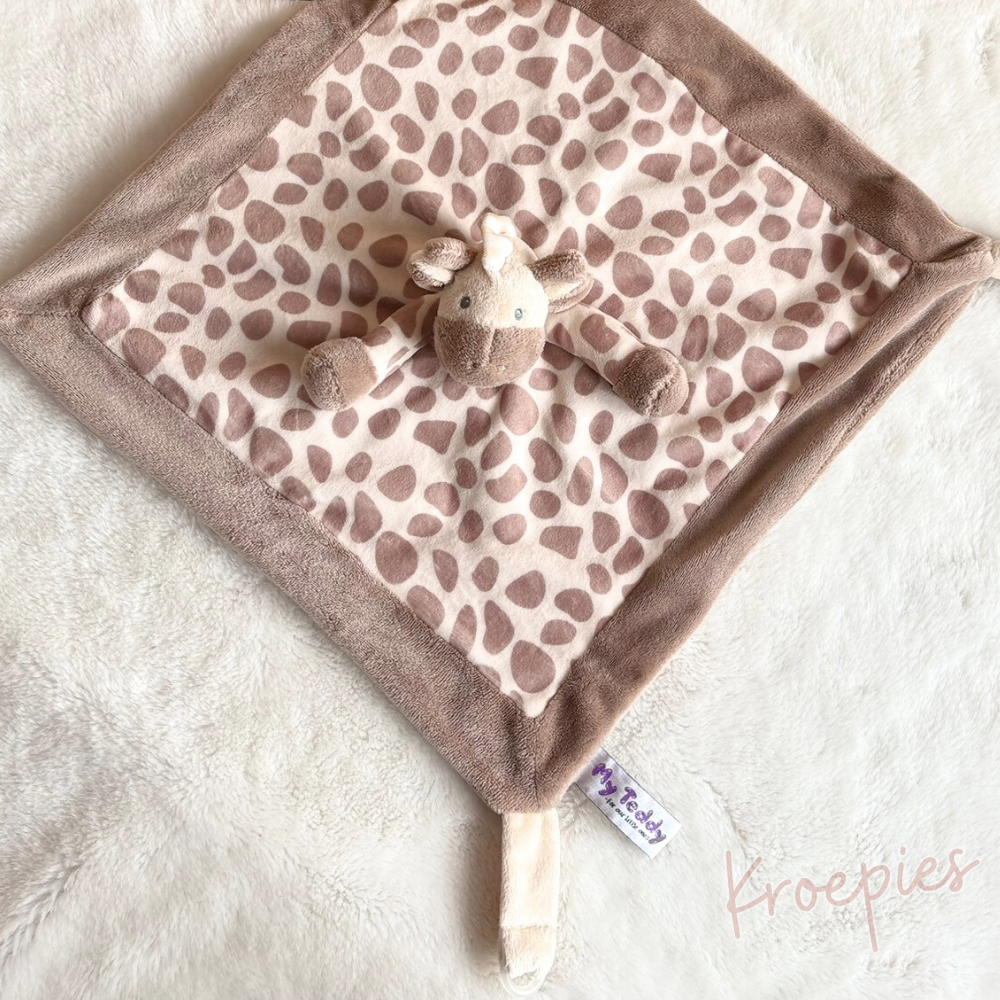 My Teddy speendoek knuffeldoek giraf | Bruin
