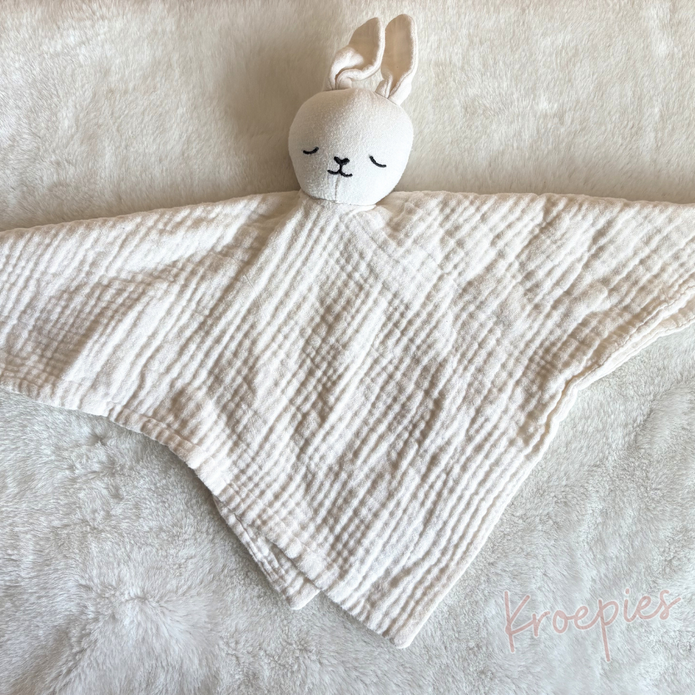 H&M knuffeldoekje konijn gebroken wit | Hydrofiel
