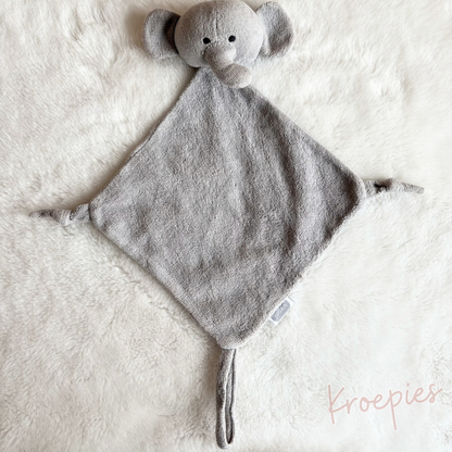 JOLLEIN knuffeldoekje speendoekje olifant | Storm Grey