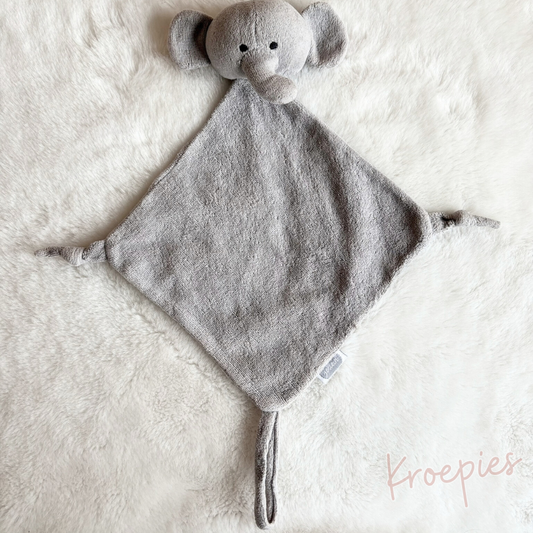 JOLLEIN knuffeldoekje speendoekje olifant | Storm Grey