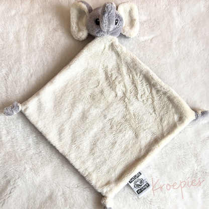 Nature Planet knuffeldoekje olifant grijs + beige | Dierentuin