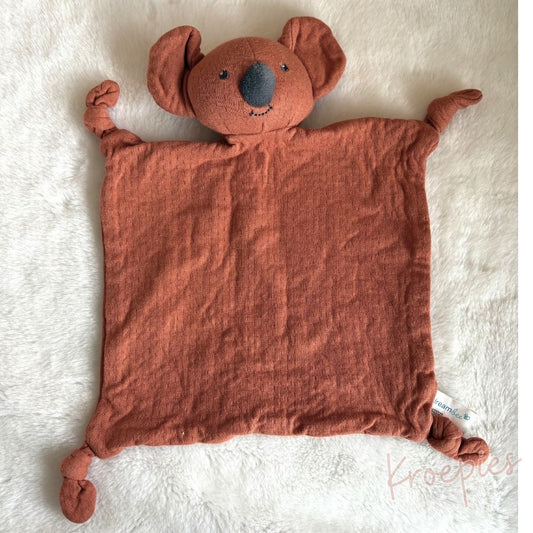 Dreambee knuffeldoekje Koala roestbruin  | Caramel