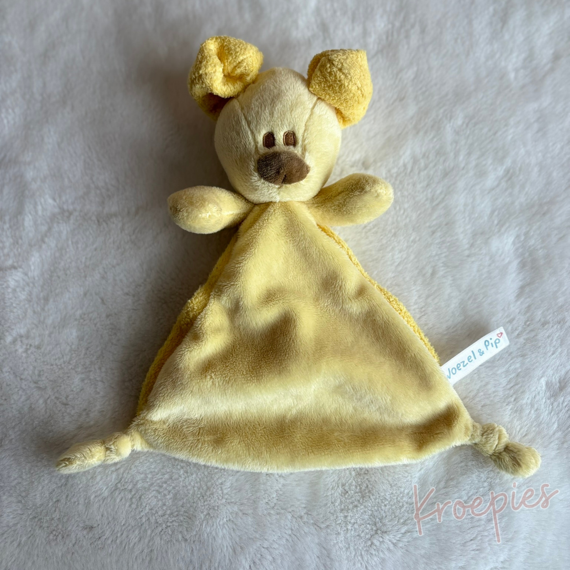 BON TON TOYS knuffeldoekje pip in geel