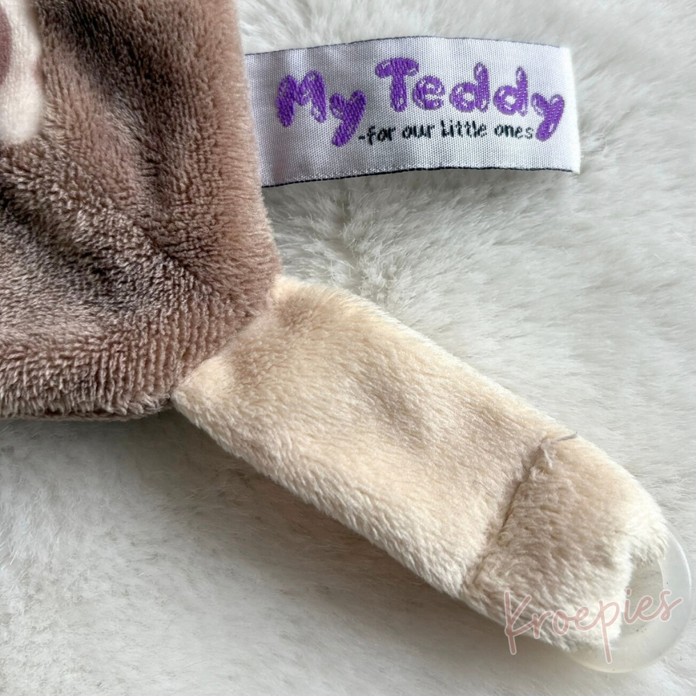 My Teddy speendoek knuffeldoek giraf | Bruin