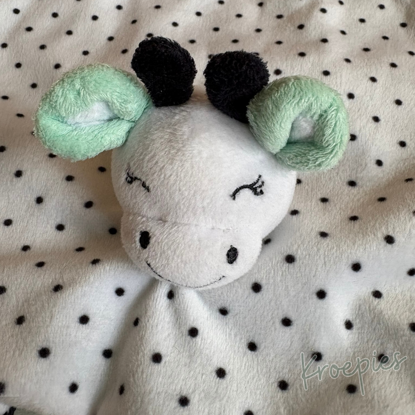 PRENATAL knuffeldoekje giraf mintgroen | Rond