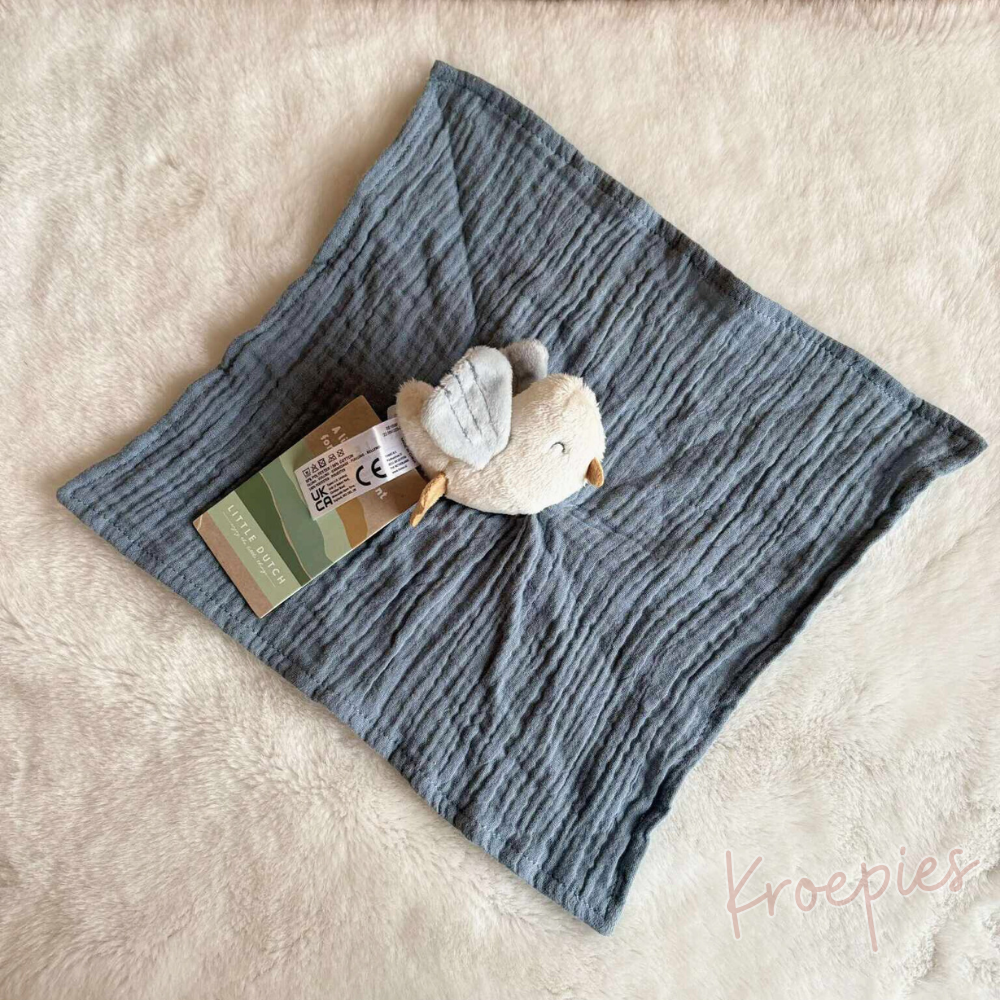 Little Dutch meeuw knuffeldoekje vogel blauw hydrofiel | Sailors Bay