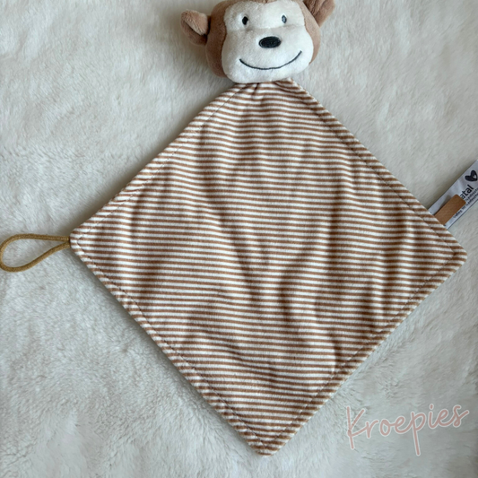 Prenatal knuffeldoekje aap in bruin