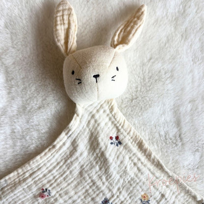 H&M knuffeldoekje konijn bloemenpatroon | Hydrofiel