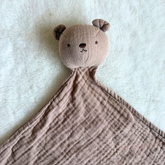 H&M knuffeldoekje beer bruin | Hydrofiel