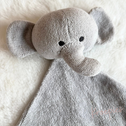 JOLLEIN knuffeldoekje speendoekje olifant | Storm Grey