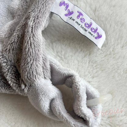 My Teddy speendoek knuffeldoek olifant | Grijs