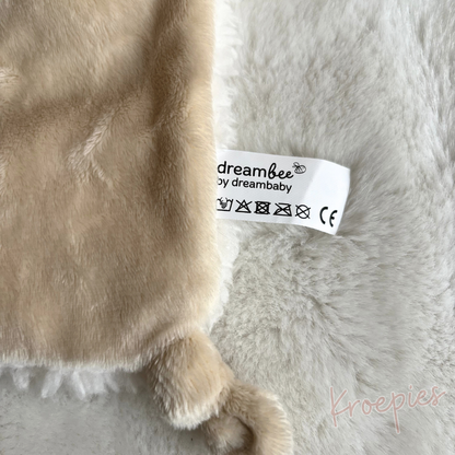 Dreambee knuffeldoekje schaap beige | Wollig