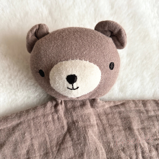 H&M knuffeldoekje beer bruin | Hydrofiel