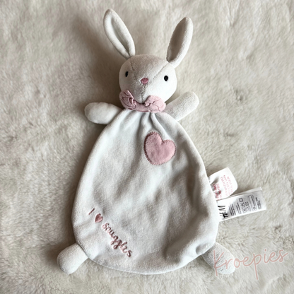 H&M knuffeldoekje konijn roze strikje | I love snuggles