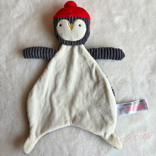 PRIMARK knuffeldoekje pinguïn | Rode muts
