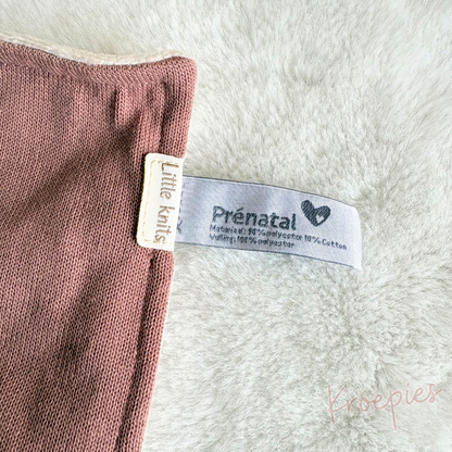 PRENATAL knuffeldoekje speendoekje konijn oudroze | Little Knits