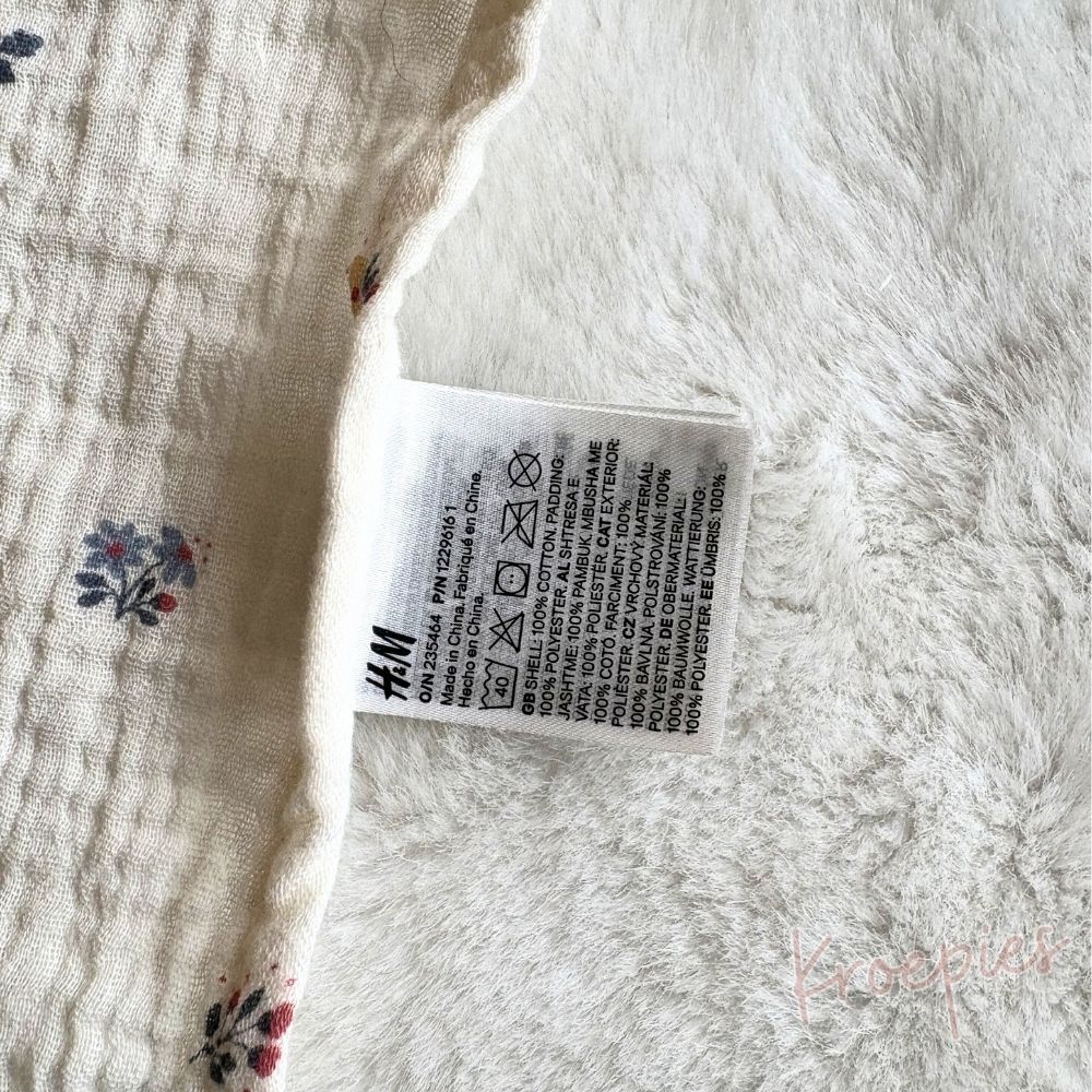 H&M knuffeldoekje konijn bloemenpatroon | Hydrofiel
