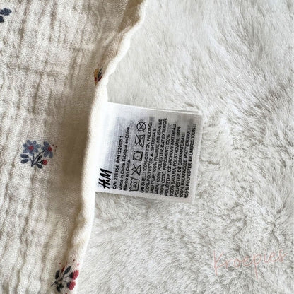H&M knuffeldoekje konijn bloemenpatroon | Hydrofiel