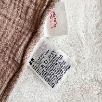 H&M knuffeldoekje beer bruin | Hydrofiel