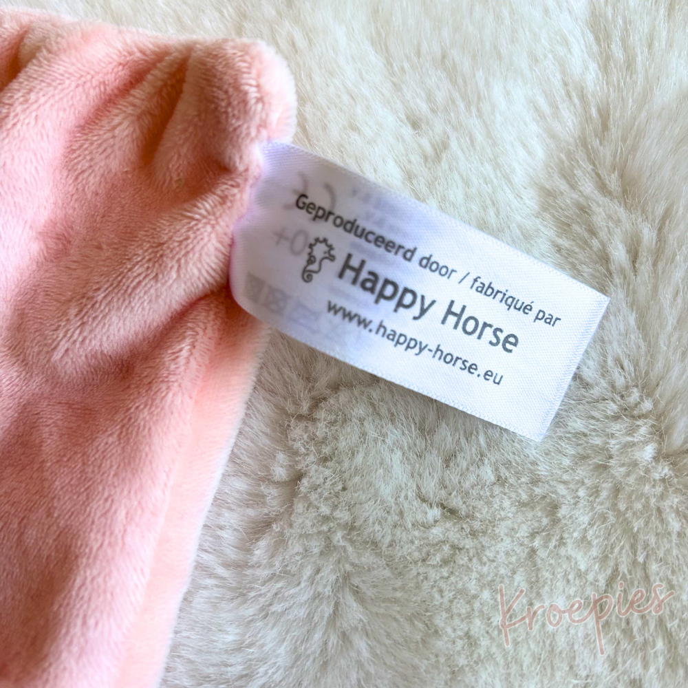 HAPPY HORSE knuffeldoekje konijn | Konijn roze